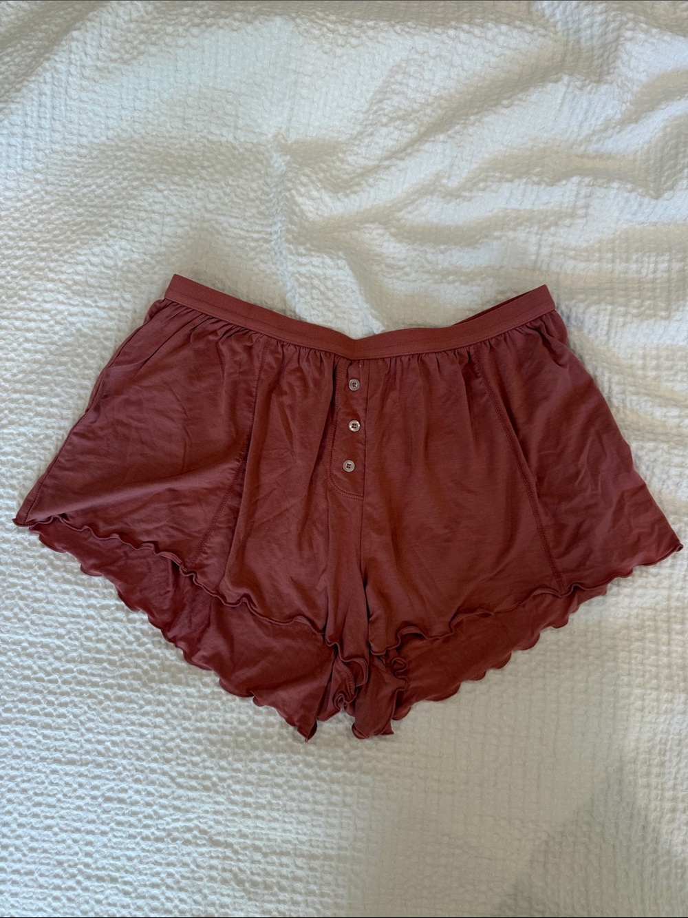 WeWoreWhat Rust Pink Elastic-Waist Lounge Shorts NWT - Picture 2 of 6